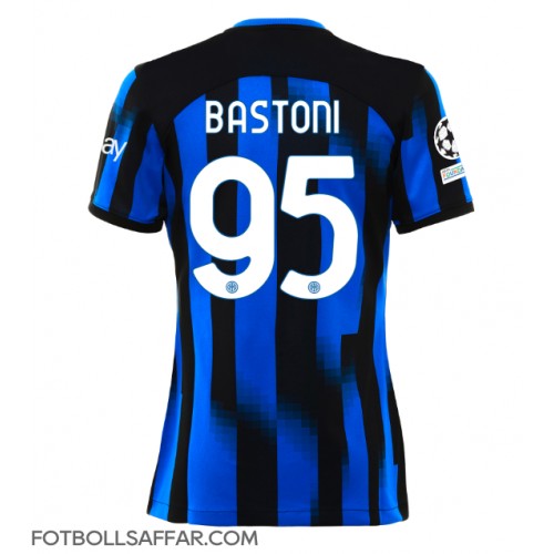 Inter Milan Alessandro Bastoni #95 Hemmatröja Dam 2023-24 Kortärmad